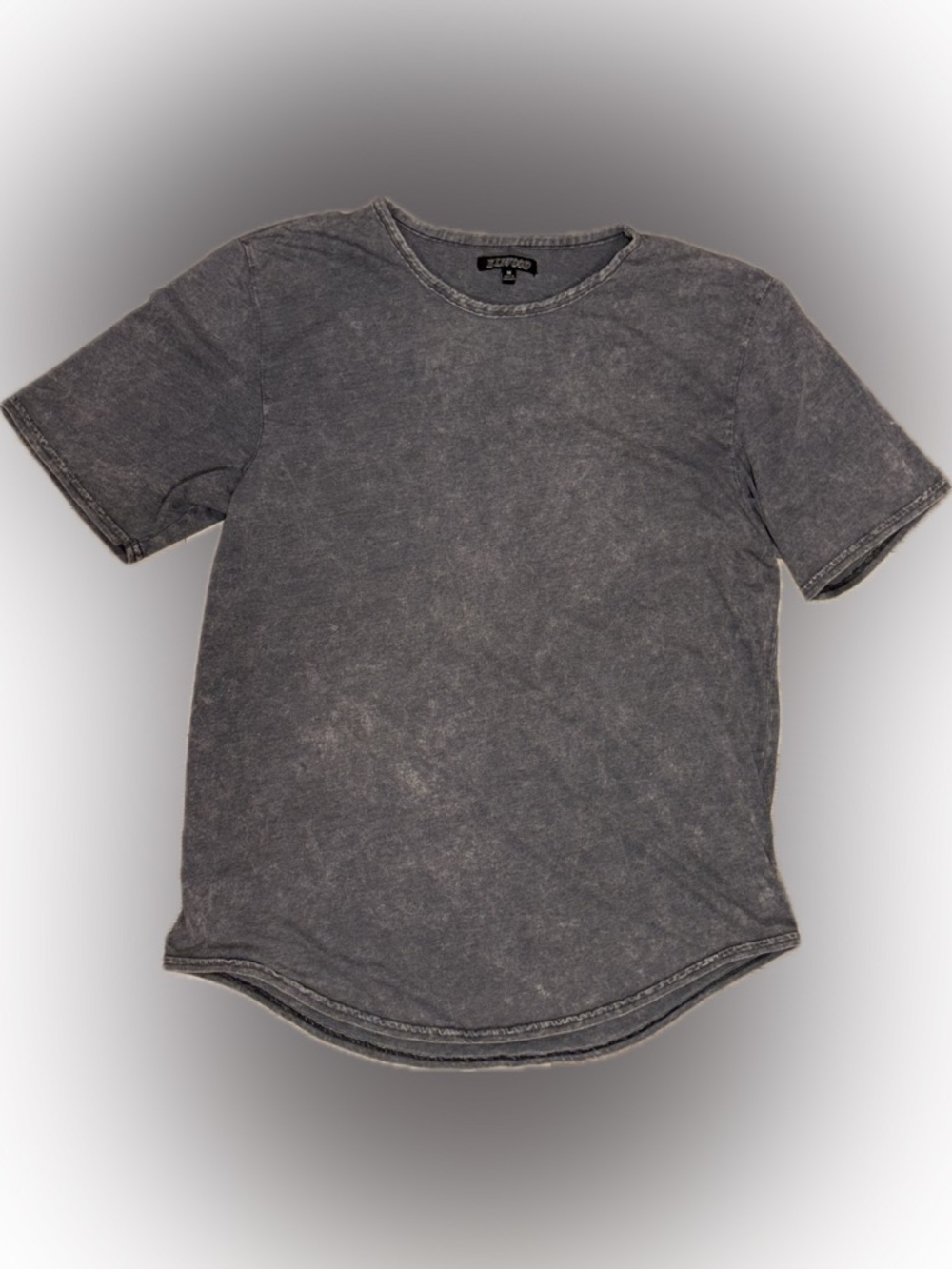 Oversized Washed Gray Crewneck Shirt